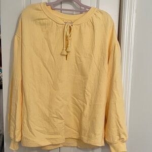 Aerie NWOT Yellow cotton Sweatshirt
